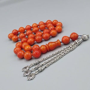 13 x 15 mm Vintage Catalin Amber Rosary, Old Catalin, Antique Rosary, Unique Rosary, Collectible Rosary, Faturan Tasbih