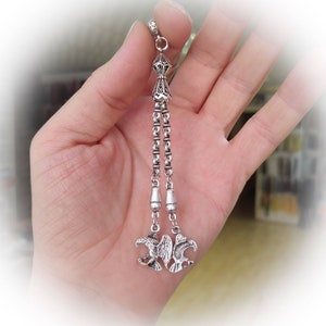 Silver Plated Rosary Tassel, Islamic Prayer Beads, Misbaha, Tasbeeh Tasbih, Tesbih, Püskül, Tasbih Accessory, Rosary Accessories