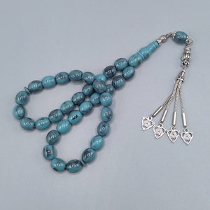 Catalin Rosary, Katalin Tesbih, Turkish Prayer Beads, Misbaha, 33 Beads, 10x12mm, سبحه، مسبحة، مسابيح، فاتوران ،مسباح. Express Shipping