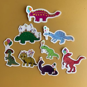 Party Dinosaurier Aufkleber