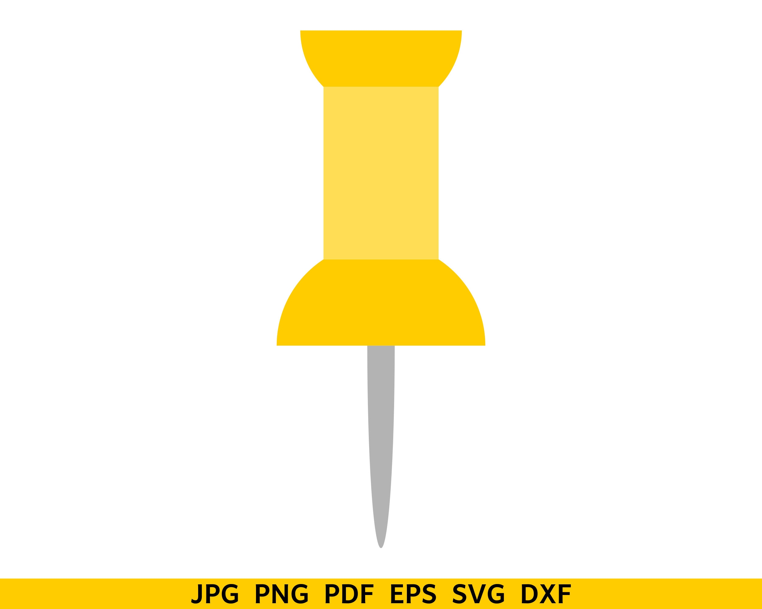 Thumb Tack SVG Cricut and Silhouette Compatible Etsy