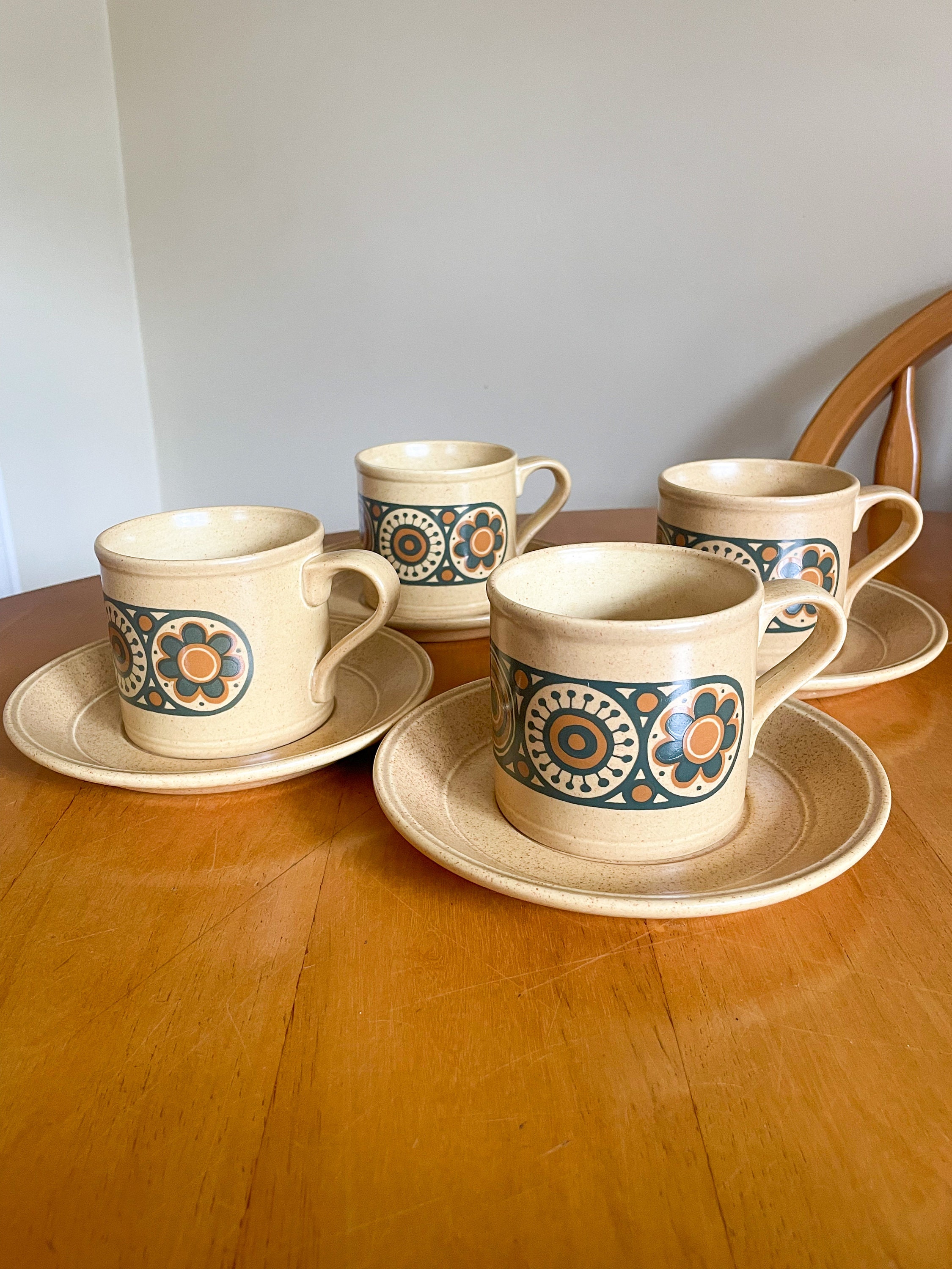 Kiln Craft Bacchus Tea/coffee Cups and Saucers, Vintage