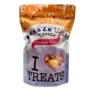 Freeze Dried Caramel Puffs (2oz)