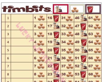 Gotta Get My Timmies Bingo