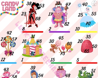 Candyland Bingo Boards