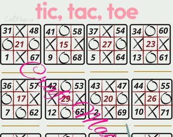Tic Tac Toe (Straight, Mixed, Blank) Bingo
