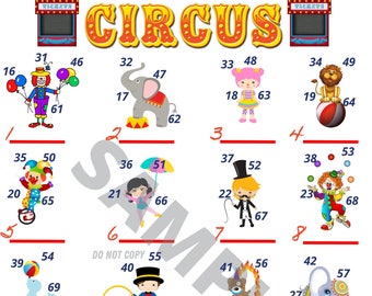A Night at the Circus Bingo