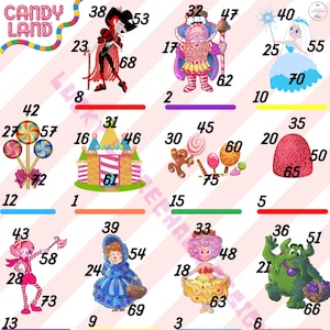Candyland Bingo Boards