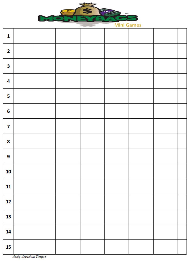 Moneybags Mini Game Board Etsy