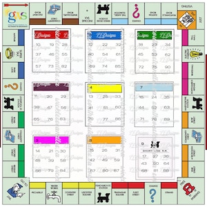 Tableau de bingo Monopoly à double blocs