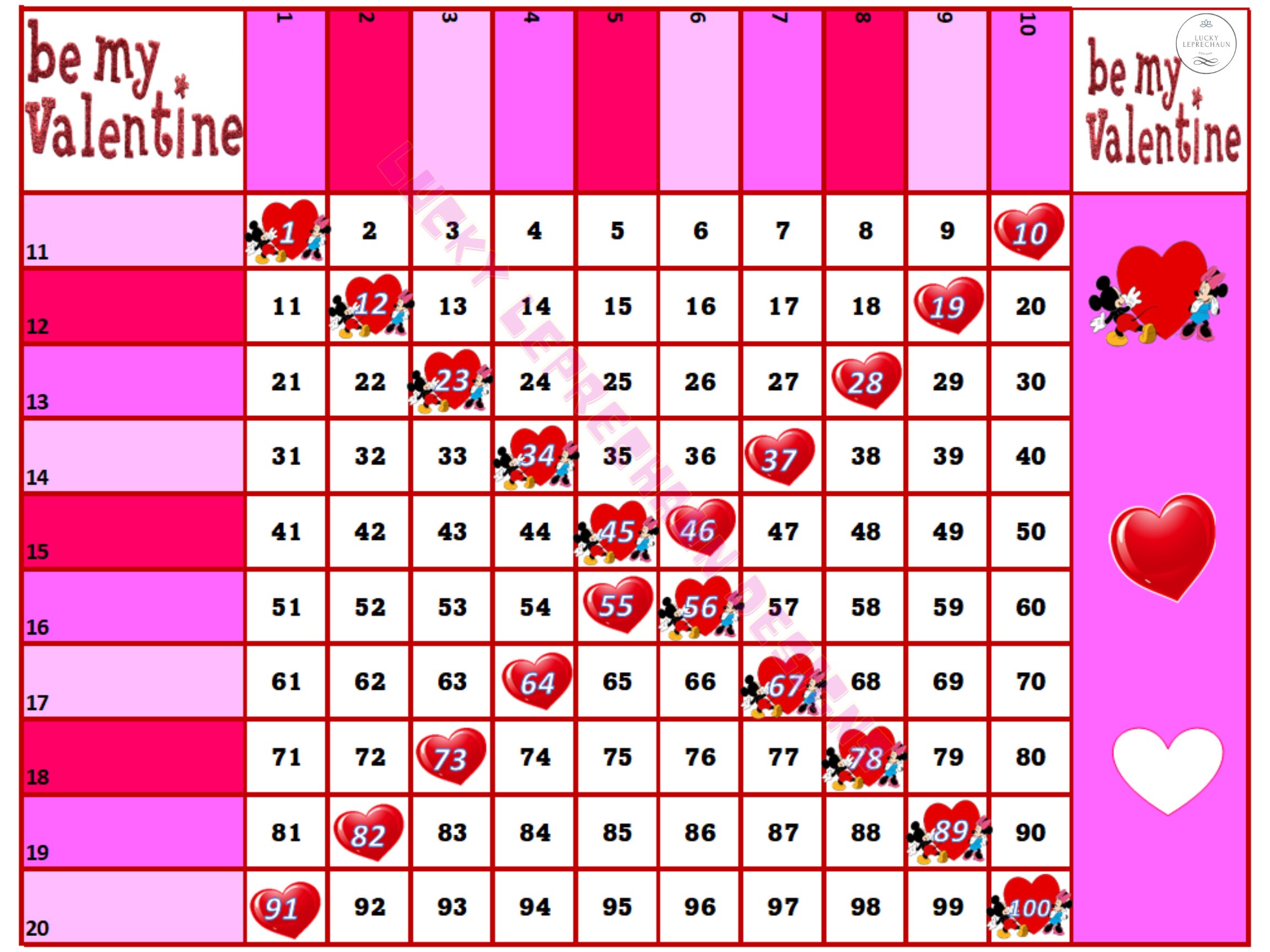 Be My Valentine Bingo
