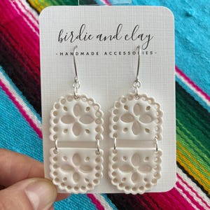 Papel Picado Earrings/Polymer Clay Dangle Earrings/Artisanal Earrings/Handmade Earrings/Spanish Style Earrings