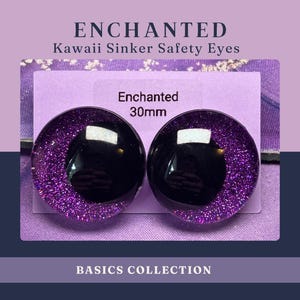Enchanted Kawaii Safety Eyes - Hand-Painted Resin Sinker Style for Amigurumi - Crafting Supplies & Accessories