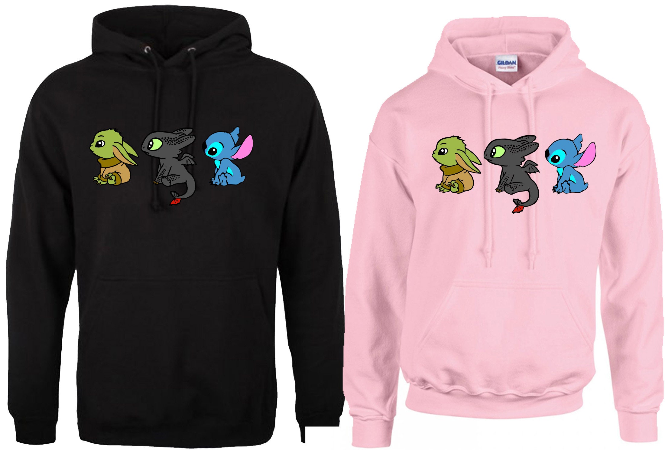 stitch riding toothless hoodie
