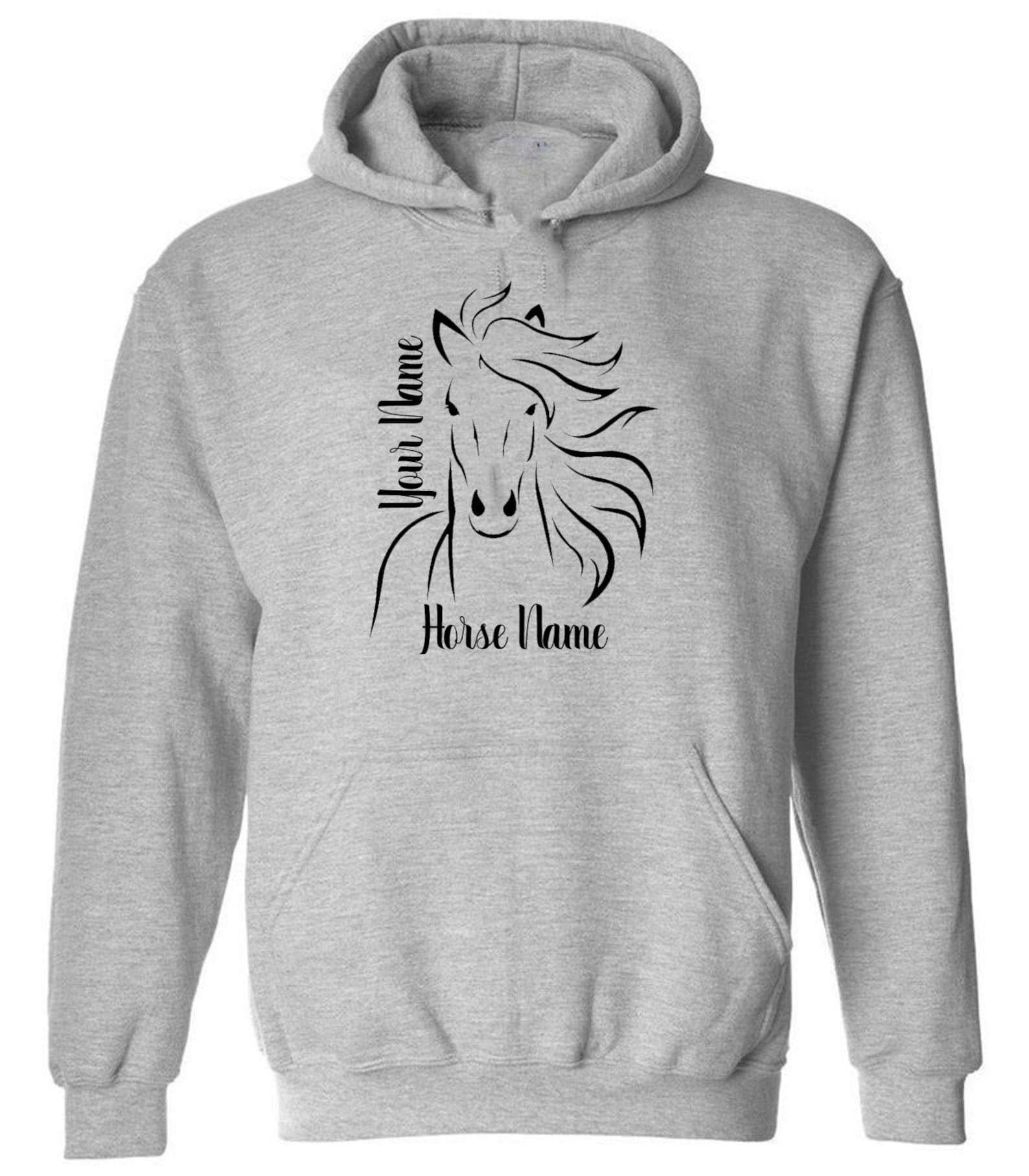 Personalised Horse Hoodie Rider Hoodie Pony Hoodie Etsy UK