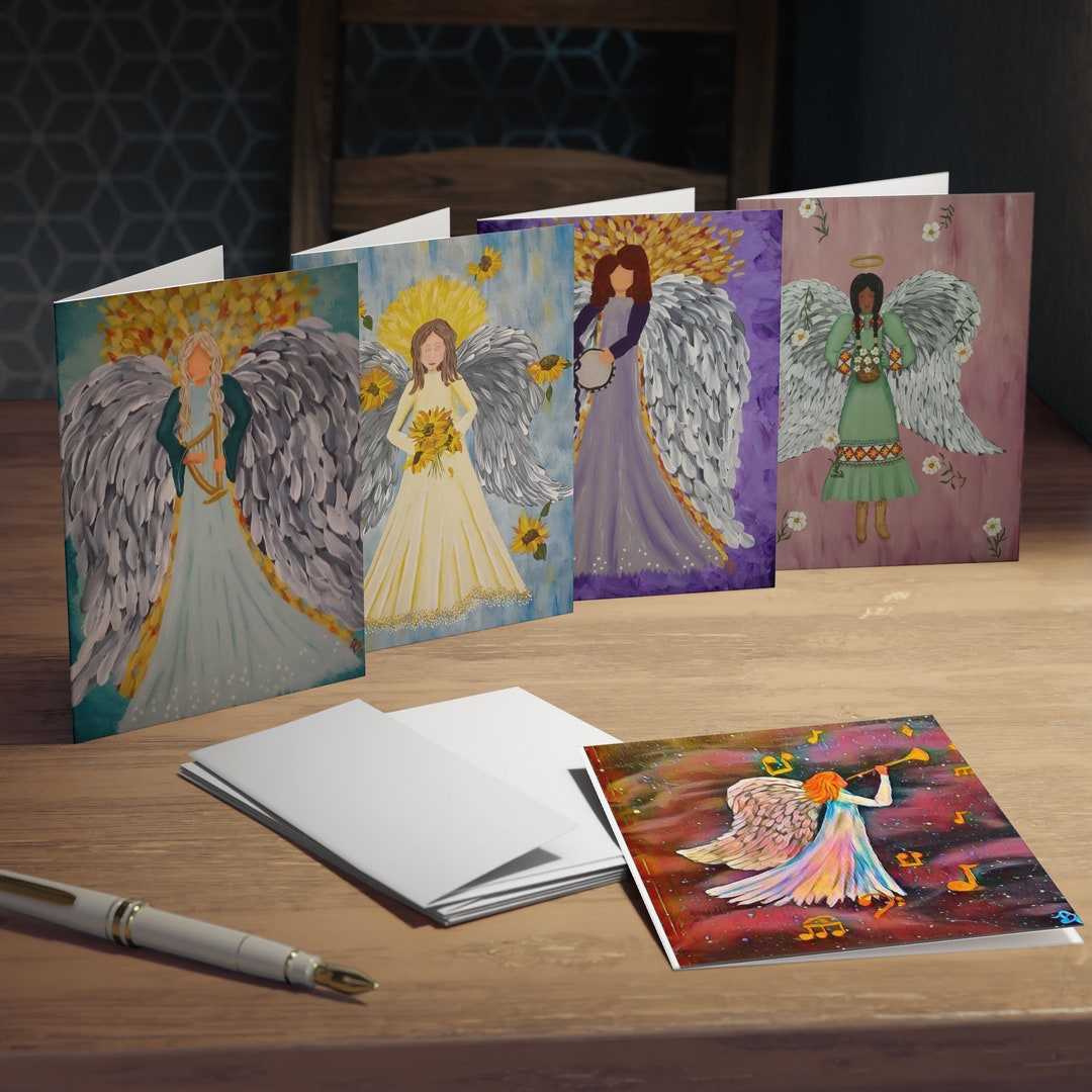 5-pack Angel Greeting / Note Cards (collection 2) - Etsy