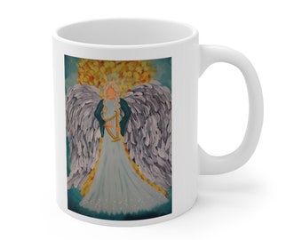Aqua Angel Ceramic coffee Mug 11oz