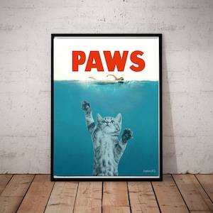 paws tabby cat  poster ,tabby  Cat Wall Art - tabby  Print - - Cat Artwork - Home Decor,dining room decor ,house decor,living room decor