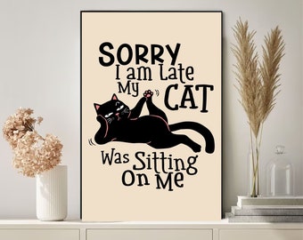 black cat  poster , Black Cat Wall Art - Black Cat Print -Black Cat Artwork - Home Decor,gift for cat lovers