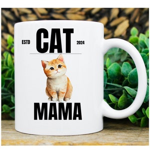 cat mama mug , Funny cat Coffee Mug, cat lover gifts ,Fur mama coffee mug, Cat mom mug, Feline animal, Mother's day gift, Paw prints design