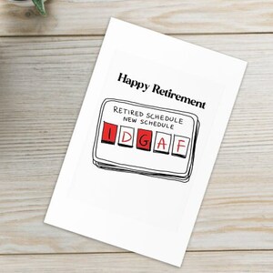 Carte de retraite heureuse, carte de retraite heureuse, carte de départ, ami prenant sa retraite, bonne retraite, carte de retraite personnalisée