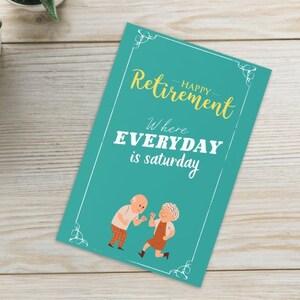 Carte de retraite, carte-cadeau de retraite, carte de départ, ami partant à la retraite, bonne retraite à la retraite, carte de retraite personnalisée