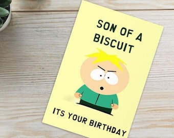 butters greeting card ,birthday card ,southpark birthday , A6 Card | Happy Birthday | Card for Him/her | modern card |90s birthday card