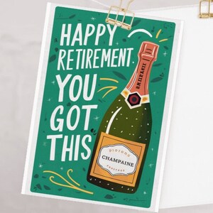 Carte de retraite, carte-cadeau de retraite, carte de départ, ami partant à la retraite, bonne retraite à la retraite, carte de retraite personnalisée