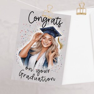 Cartes de vœux personnalisées pour diplômés, étudiants, amis, félicitations, promotion 2024, carte de voeux avec enveloppe