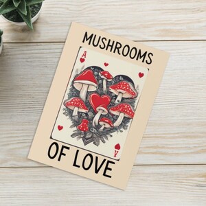 Champignons de l'amour Carte de voeux pour la Saint-Valentin - Saint-Valentin aux champignons - Anniversaire - ,Cadeau pour la Saint-Valentin
