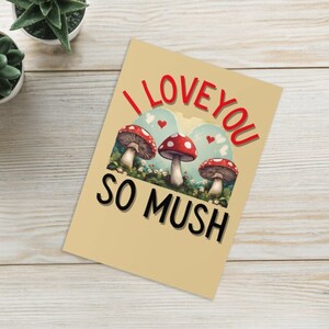 Champignons de l'amour Carte de voeux pour la Saint-Valentin - Saint-Valentin aux champignons - Anniversaire - vove-, carte champignon a6/ carte moderne, cadeau pour la Saint-Valentin