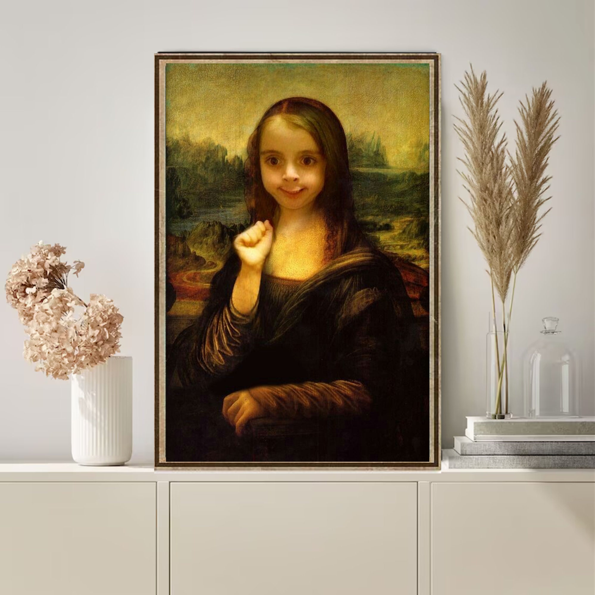 Mona Lisa Print, Svg,png Printable Original Oil Painting Portrait