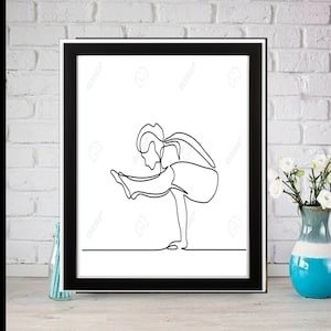Yoga pose art  Print, Yoga Wall Art, gift for yoga lovers Yoga Gift