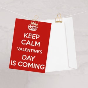 Gardez votre calme, la Saint-Valentin approche, carte de voeux pour la Saint-Valentin - Saint-Valentin aux champignons - Anniversaire -, cadeau pour la Saint-Valentin