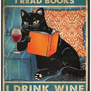 Poster In Metallo Gatto Nero: That's What I Do I Craft Stuff, 20x30 Cm
