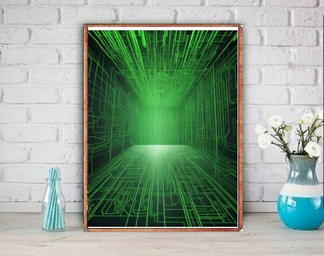 Matrix Rain Art Print matrix Rain Code Poster Matrix Rain - Etsy