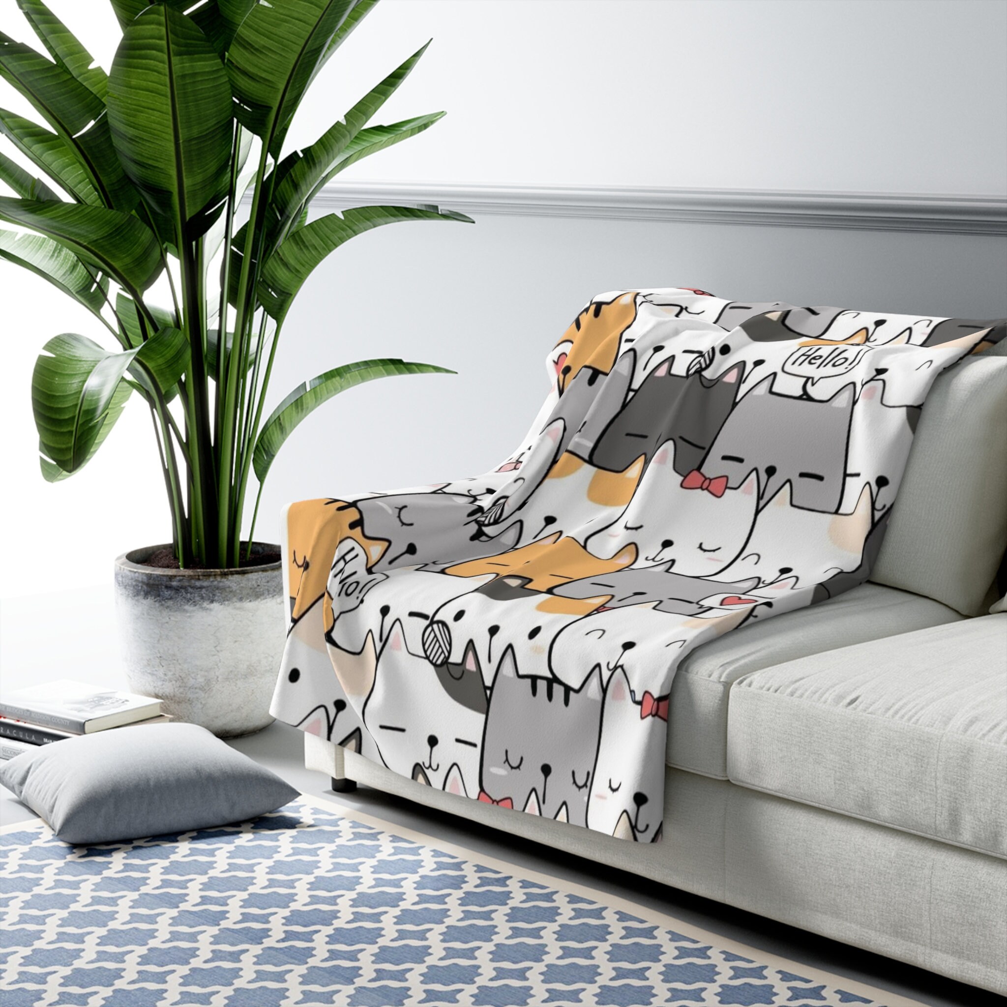 Cat Blanket Cat Print Blanket Cat Throw Blanket Cat Mom Blanket Cats Blanket Gift Etsy Australia