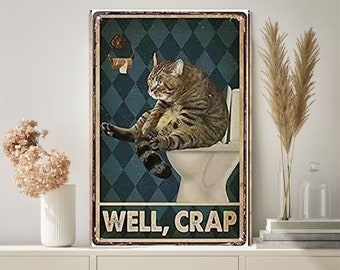 well crap tabby cat poster , Black Cat Wall Art - Black Cat Print - -Black Cat Artwork - Home Decor