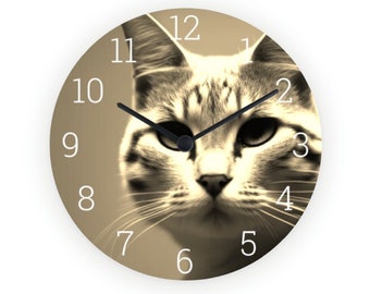 i do what i want  cat clock ,tabby Cat Wall Clock, Gift for Cat Lover, Cat Clock, Cat kitchen decor