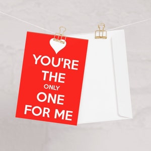tu es le seul pour moi, carte de voeux pour la Saint-Valentin - carte glissée vers la droite - anniversaire -, cadeau pour la Saint-Valentin