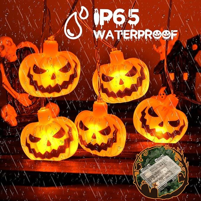 Maple Leaf 20 LED String Lights, Halloween Decor, Autumn Fall, Home Decor, Garden Decor, Halloween Party, Outdoor Indoor, Autumn