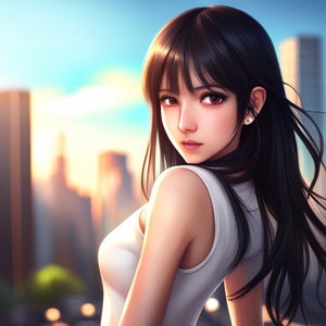 ai generated anime portrait prints, anime art ,digital download ,waifu collection