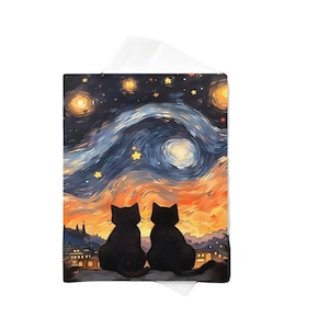 Tarjeta de felicitación de Vincent Van Gogh, tarjeta de arte, tarjeta de la noche estrellada, tarjetas únicas, tarjetas de Van Gogh, noche estrellada, arte de la noche estrellada, tarjeta de cumpleaños única