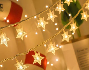 Sterne Lichterkette Lichterkette 10 Ft 20 LED Stern Lichterkette Batteriebetrieben Wasserdicht Indoor Outdoor Twinkle Weihnachtsbeleuchtung