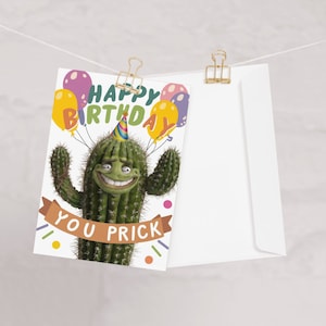 carte d'anniversaire cactus, carte de voeux, carte d'anniversaire, carte d'anniversaire de Southpark, carte d'anniversaire de beurres, carte d'anniversaire pour lui/elle