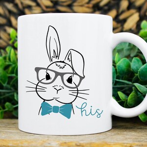 Personalised Easter Bunny Mug with Name, Custom Easter Hot Chocolate Mug, Kids Easter Cup, Easter Gift