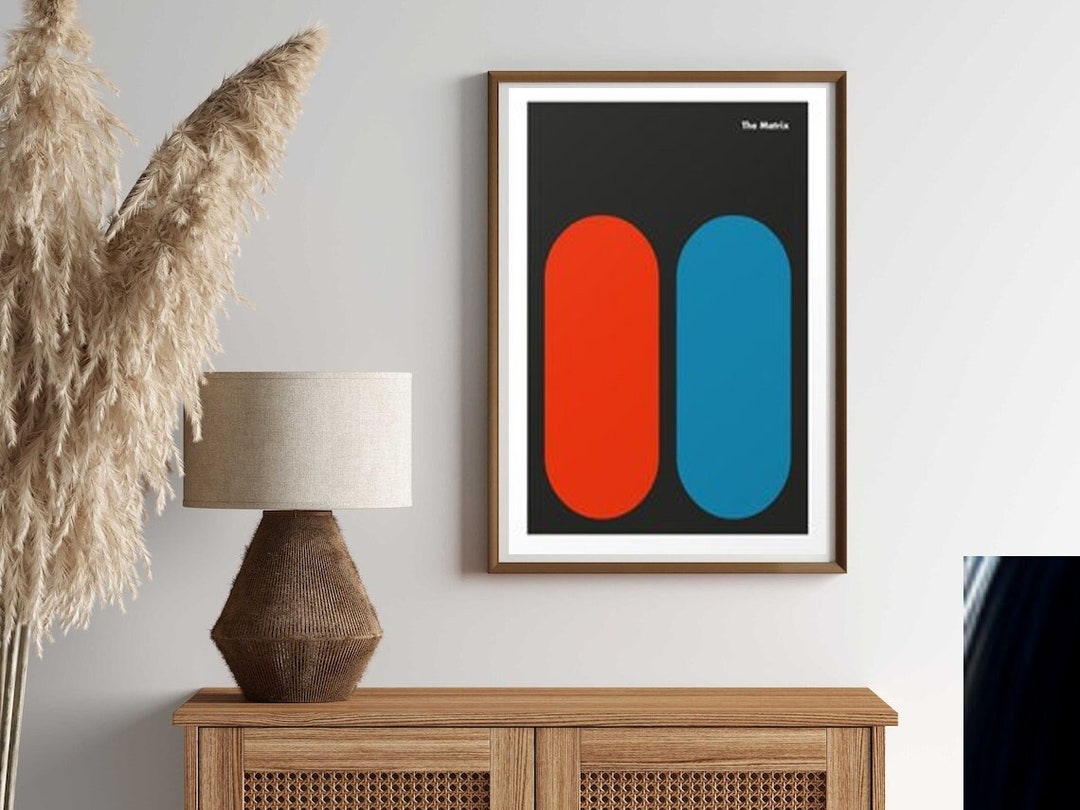 Matrix Wall Art ,matrix Blue Pill Red Pill , Matrix Ai Generated Art