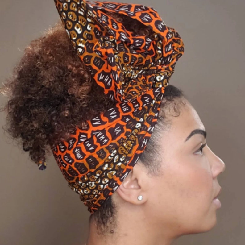 African Head Wrap, African Headwrap Accessory, Head Wrap for Black Women, African Head Scarf, African Head Band image 6