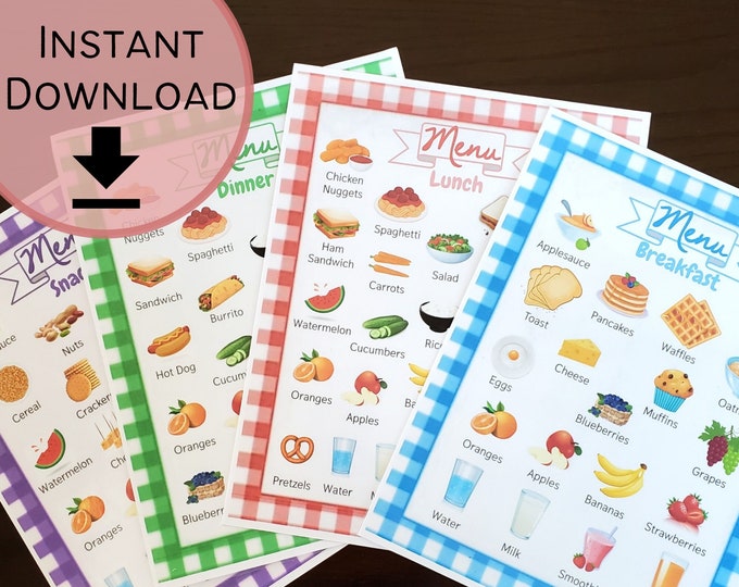 Little Menus Printables | Pretend Play Menus | Kids Breakfast, Lunch ...