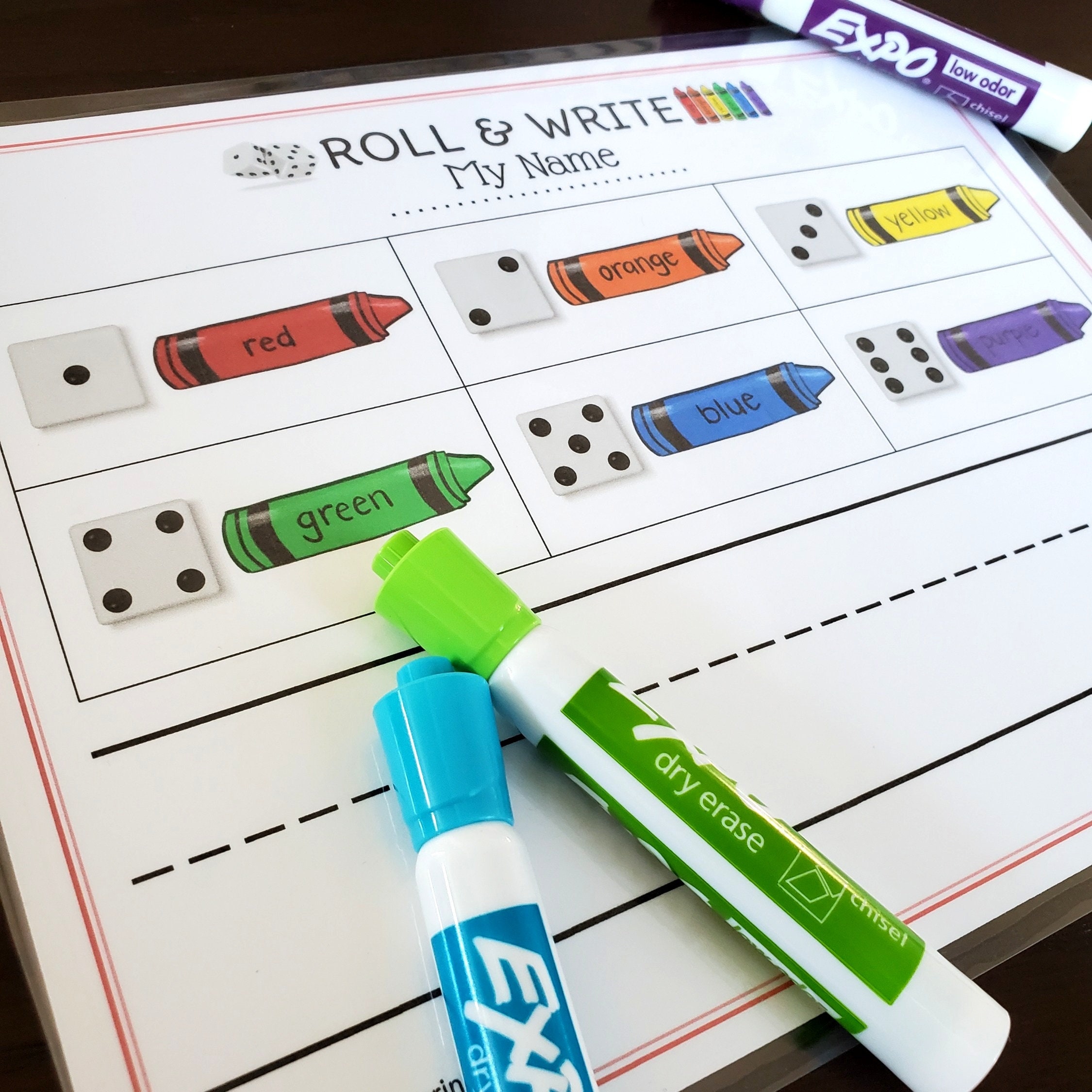 Roll & Write My Name Printable | Kids Name Writing Practice ...